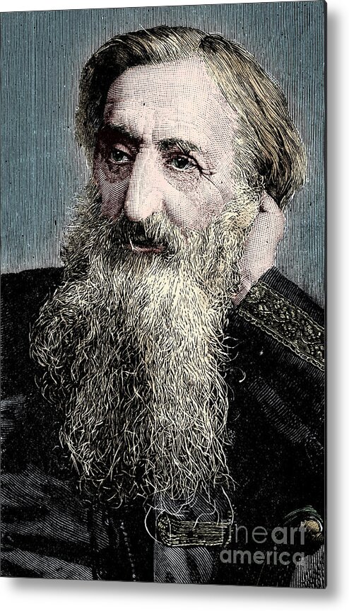 Founder Metal Print featuring the drawing General William Booth Evangelical #1 by Print Collector