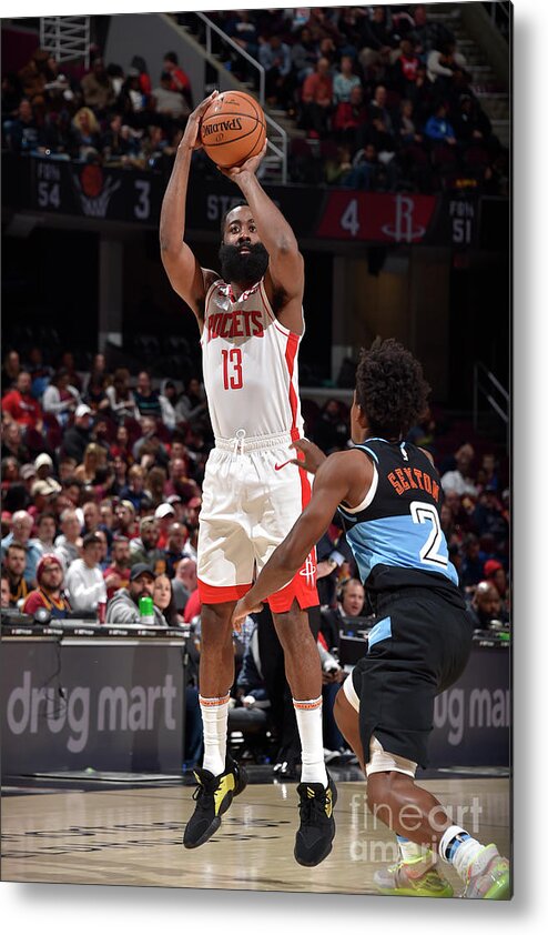 James Harden Metal Print featuring the photograph Houston Rockets V Cleveland Cavaliers #1 by David Liam Kyle