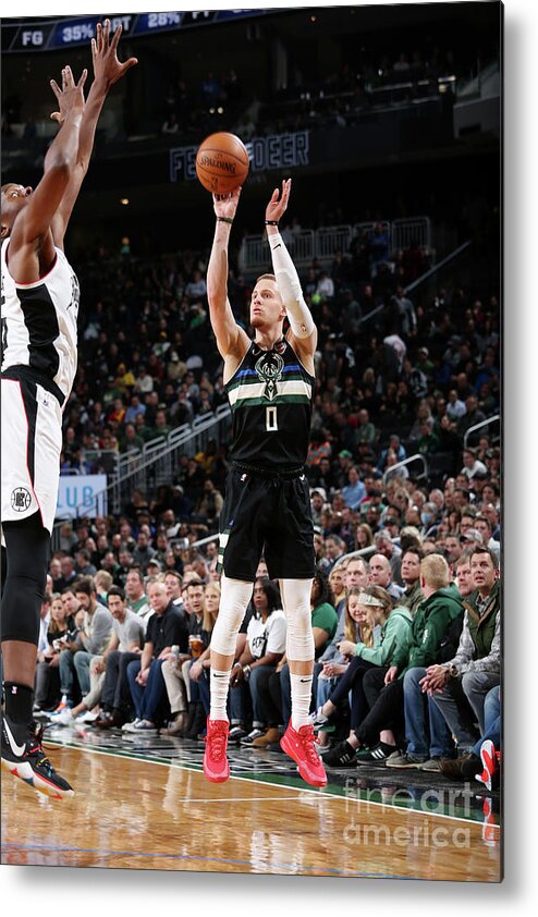 Donte Divincenzo Metal Print featuring the photograph La Clippers V Milwaukee Bucks by Gary Dineen