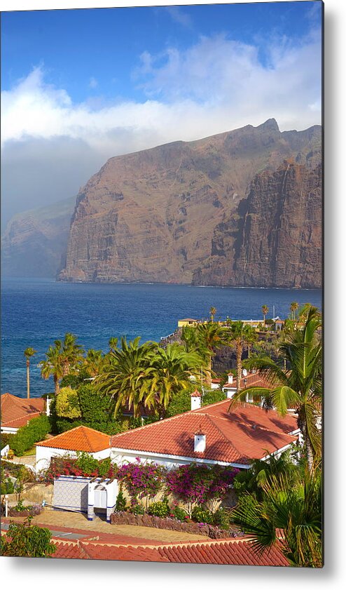 Landscape Metal Print featuring the photograph Los Gigantes Cliff, Tenerife, Canary #1 by Jan Wlodarczyk