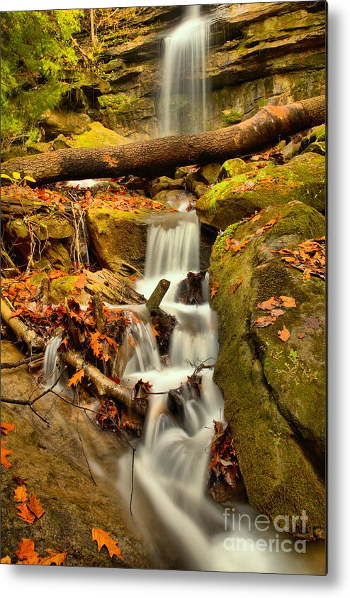 Alpha Falls Metal Print featuring the photograph Autumn At McConnells Mill Alpha Falls by Adam Jewell