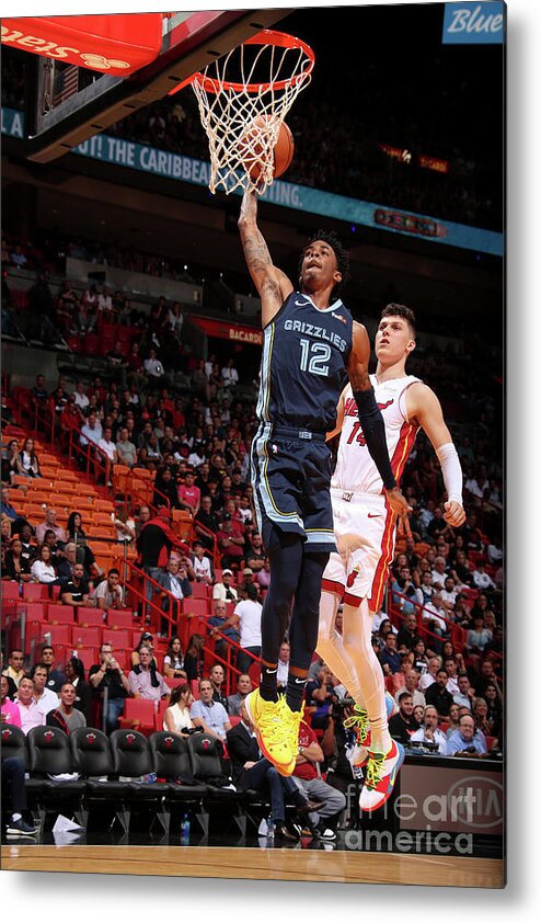 Nba Pro Basketball Metal Print featuring the photograph Memphis Grizzlies V Miami Heat by Issac Baldizon