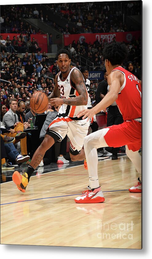 Nba Pro Basketball Metal Print featuring the photograph Portland Trail Blazers V La Clippers by Andrew D. Bernstein