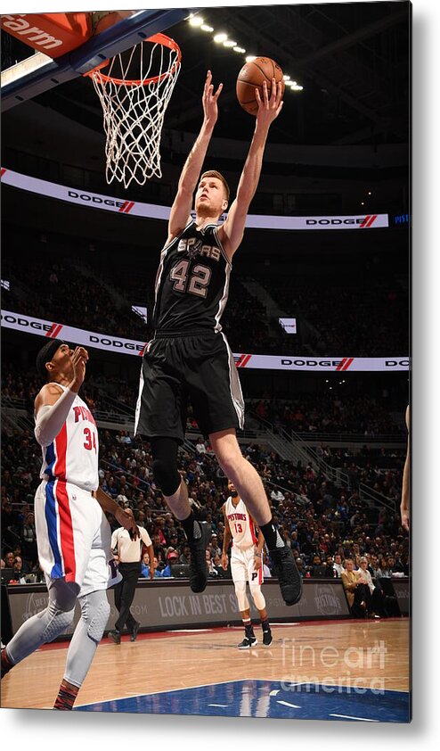 Nba Pro Basketball Metal Print featuring the photograph San Antonio Spurs V Detroit Pistons by Chris Schwegler