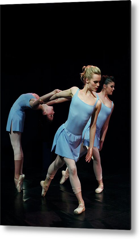 Ballet Dancer Metal Print featuring the photograph Young Dancers Performing On Stage #1 by Per-anders Pettersson