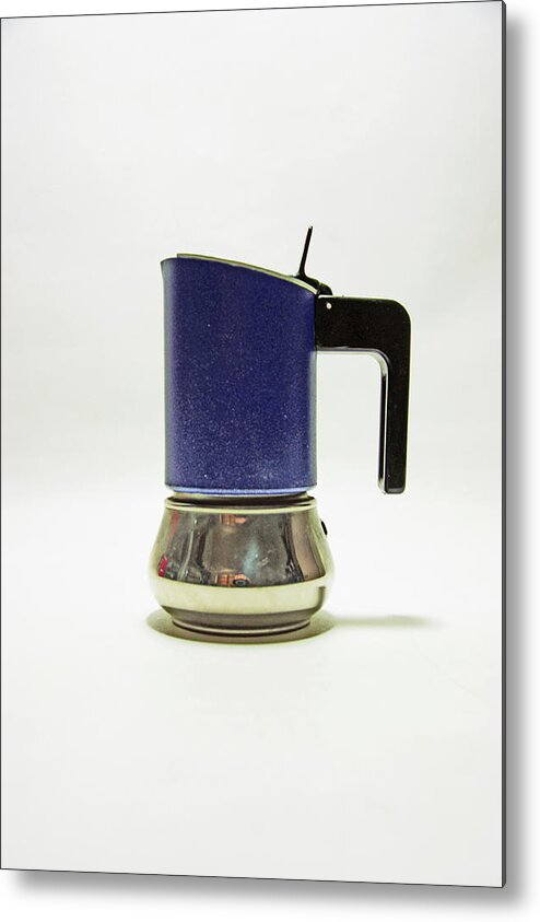 Studio Metal Print featuring the photograph 10-05-19 STUDIO. Blue Cafetiere by Lachlan Main