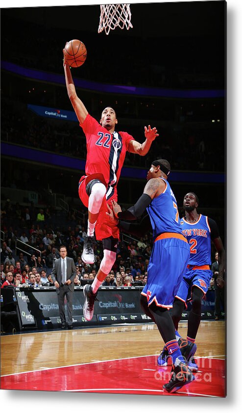 Otto Porter Jr Metal Print featuring the photograph New York Knicks V Washington Wizards #10 by Ned Dishman