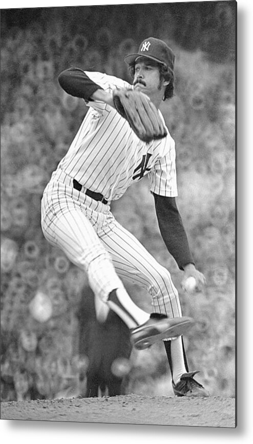American League Baseball Metal Print featuring the photograph New York Yankees by Ronald C. Modra/sports Imagery