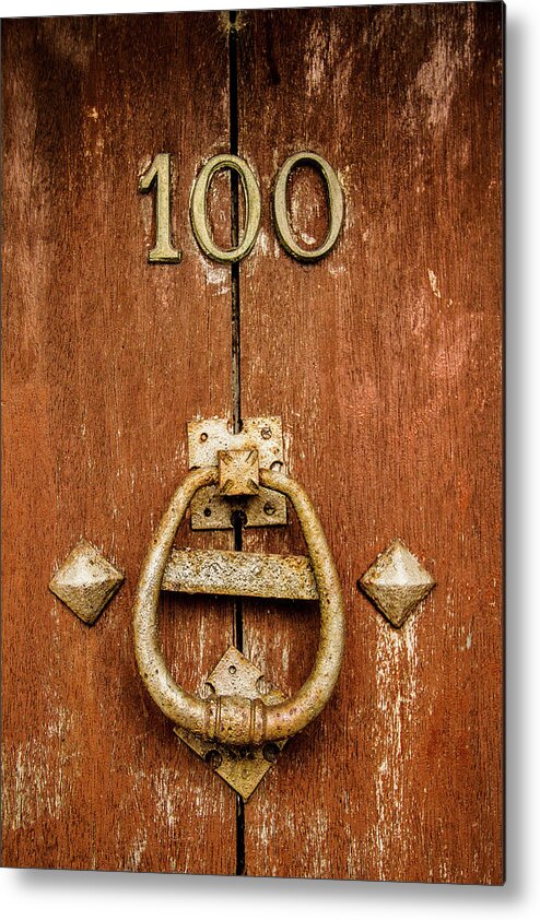 Handle Metal Print featuring the photograph 100 Door by Carlos De Gil