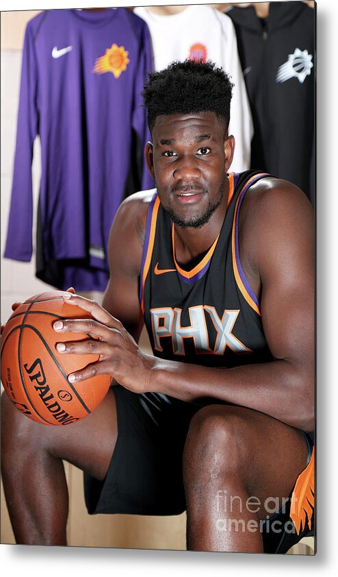 Deandre Ayton Metal Print featuring the photograph 2018 Nba Rookie Photo Shoot by Nathaniel S. Butler