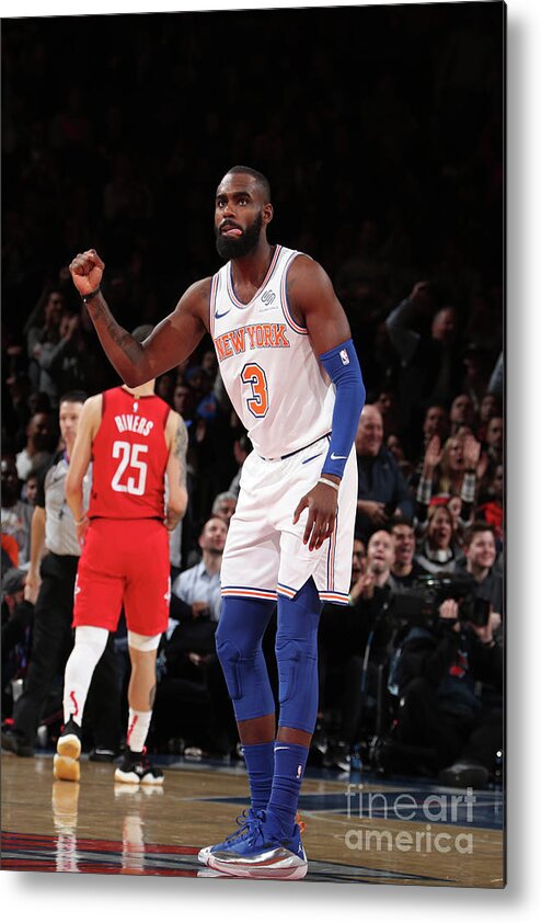 Tim Hardaway Jr Metal Print featuring the photograph Houston Rockets V New York Knicks #11 by Nathaniel S. Butler