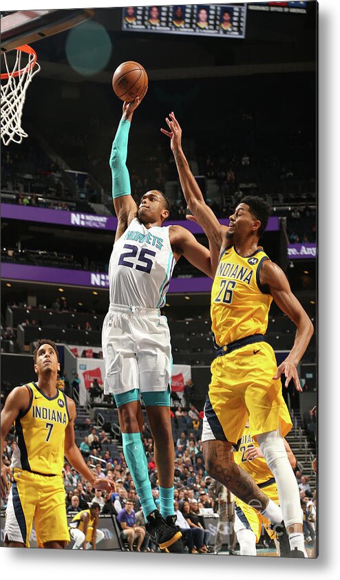 Pj Washington Metal Print featuring the photograph Indiana Pacers V Charlotte Hornets by Kent Smith