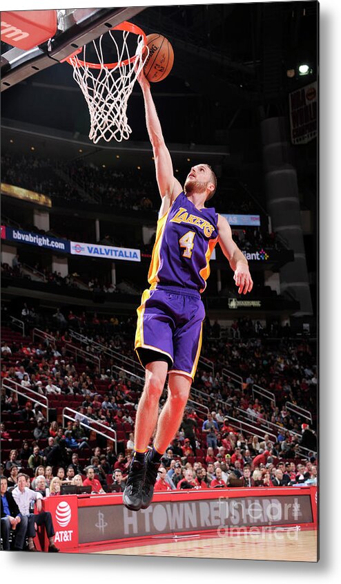 Nba Pro Basketball Metal Print featuring the photograph Los Angeles Lakers V Houston Rockets by Bill Baptist