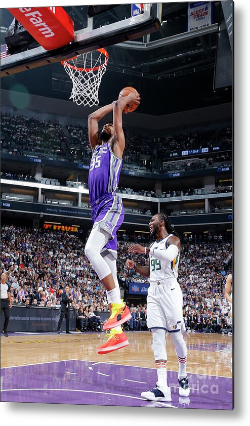 Marvin Bagley Iii Metal Print featuring the photograph Utah Jazz V Sacramento Kings #13 by Rocky Widner