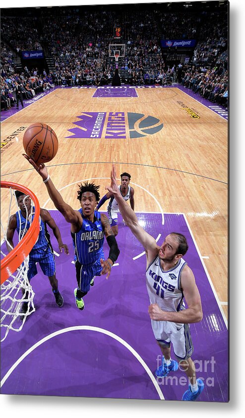 Wesley Iwundu Metal Print featuring the photograph Orlando Magic V Sacramento Kings #14 by Rocky Widner
