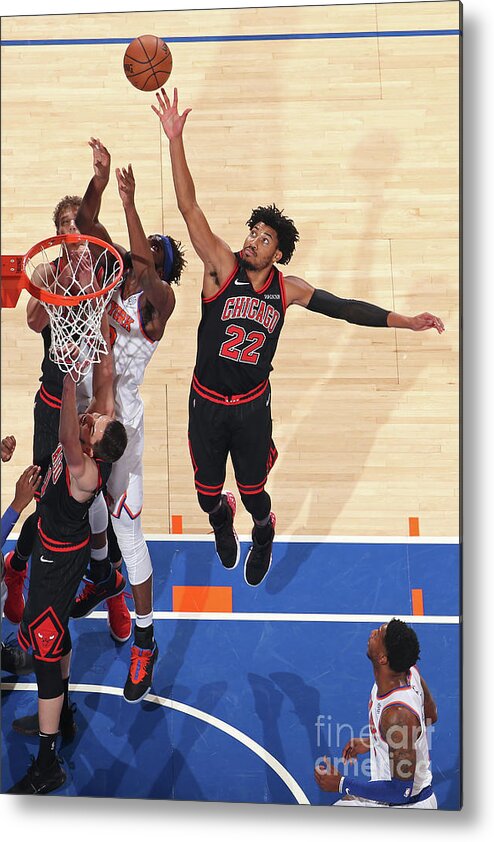 Chicago Bulls Metal Print featuring the photograph Chicago Bulls V New York Knicks by Nathaniel S. Butler
