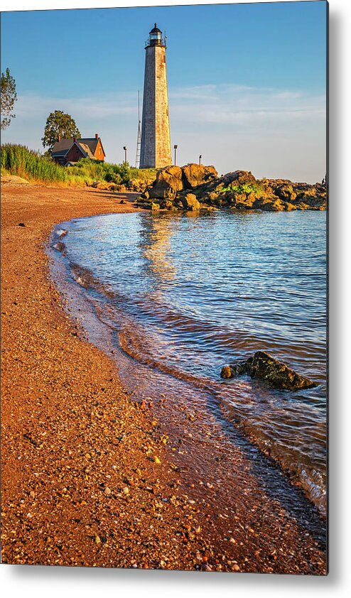 Estock Metal Print featuring the digital art Lighthouse, New Haven, Connecticut #15 by Claudia Uripos