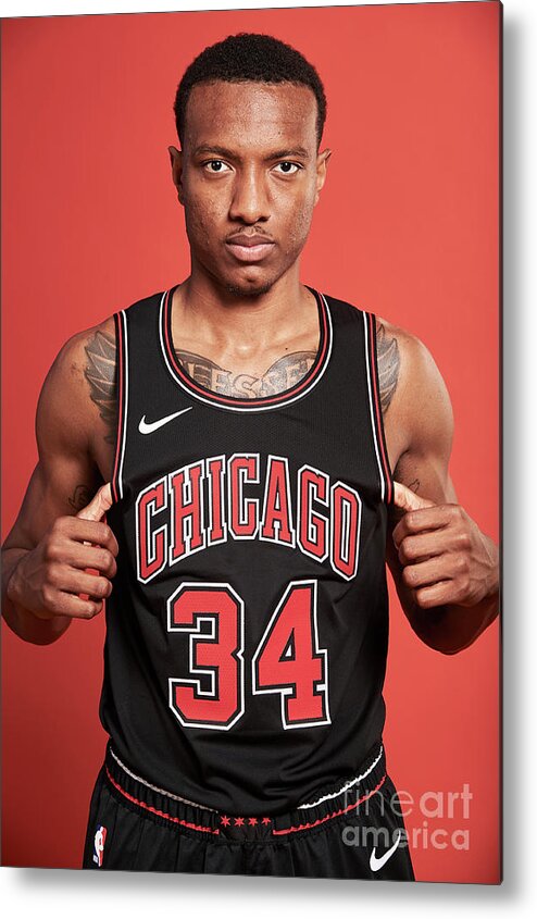 Wendell Carter Metal Print featuring the photograph 2018 Nba Rookie Photo Shoot #165 by Jennifer Pottheiser