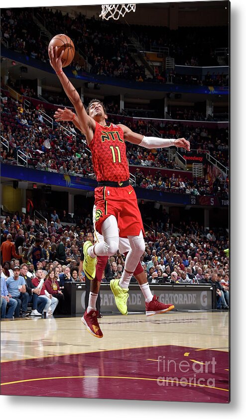Trae Young Metal Print featuring the photograph Atlanta Hawks V Cleveland Cavaliers by David Liam Kyle