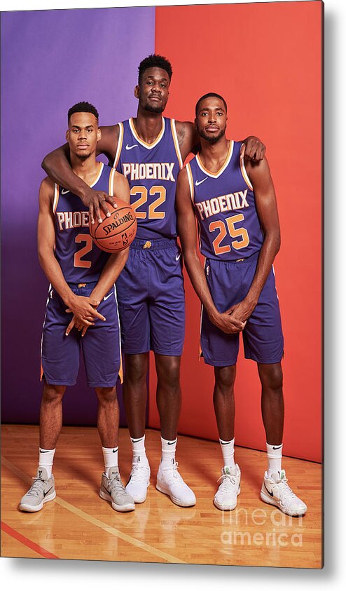 Mikal Bridges Metal Print featuring the photograph 2018 Nba Rookie Photo Shoot #175 by Jennifer Pottheiser