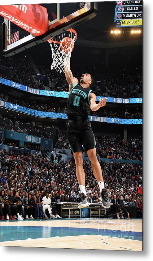 Miles Bridges Metal Print featuring the photograph 2019 At&t Slam Dunk Contest by Andrew D. Bernstein