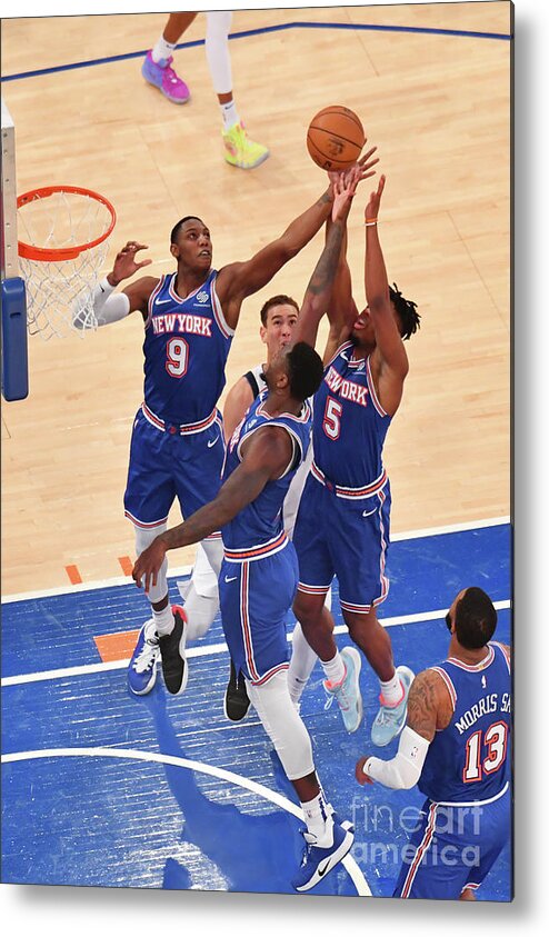 Nba Pro Basketball Metal Print featuring the photograph Dallas Mavericks V New York Knicks by Jesse D. Garrabrant