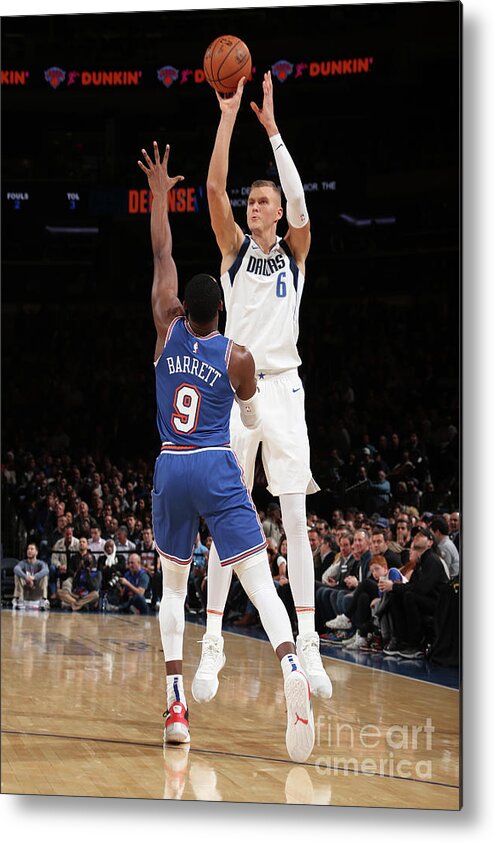 Nba Pro Basketball Metal Print featuring the photograph Dallas Mavericks V New York Knicks by Nathaniel S. Butler