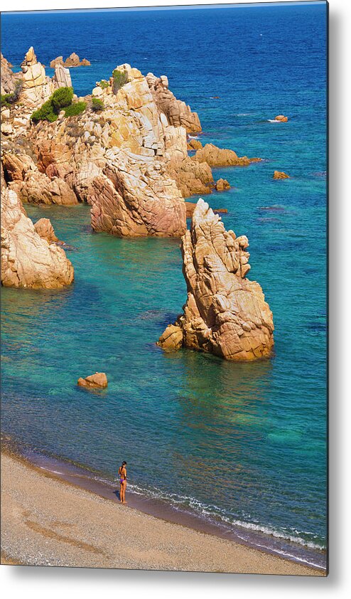Water's Edge Metal Print featuring the photograph Italy, Sardinia, Cala Tinnari #2 by Aldo Pavan