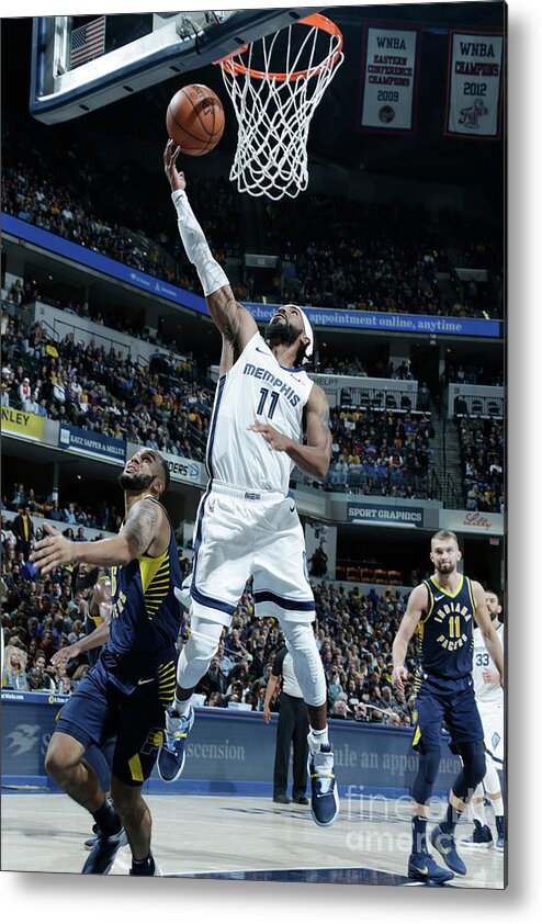 Mike Conley Metal Print featuring the photograph Memphis Grizzlies V Indiana Pacers by Ron Hoskins