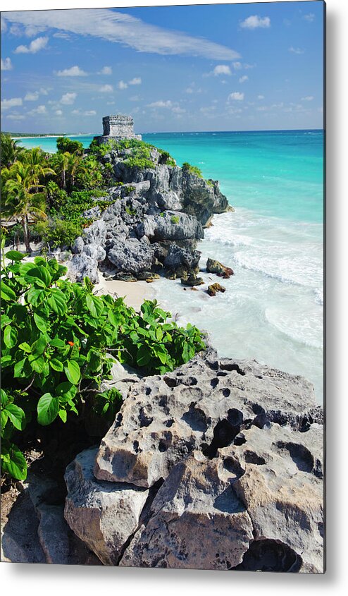 Scenics Metal Print featuring the photograph Mexico, Yucatan, Tulum, Beach With #2 by Tetra Images