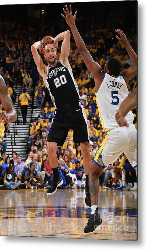 Playoffs Metal Print featuring the photograph San Antonio Spurs V Golden State by Andrew D. Bernstein