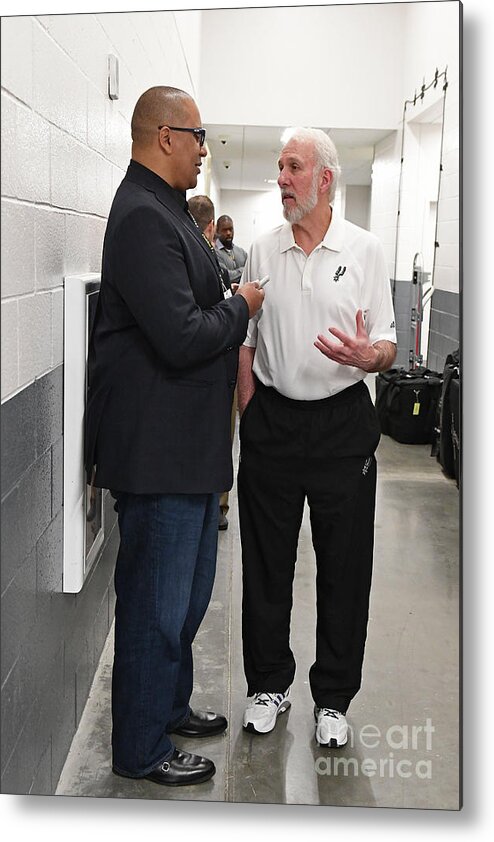 Nba Pro Basketball Metal Print featuring the photograph San Antonio Spurs V Sacramento Kings #2 by Garrett Ellwood