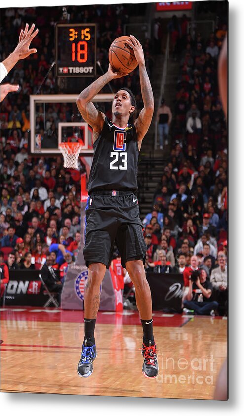Lou Williams Metal Print featuring the photograph La Clippers V Houston Rockets by Bill Baptist