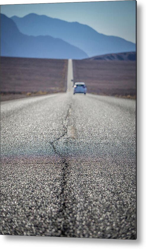 Road Metal Print featuring the photograph Lonely Road In Death Valley National Park In California #20 by Alex Grichenko