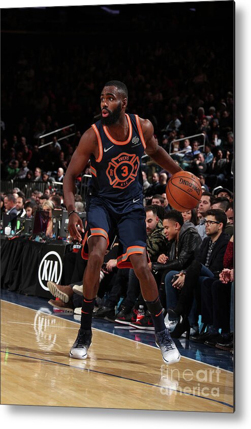 Tim Hardaway Jr Metal Print featuring the photograph Brooklyn Nets V New York Knicks #21 by Nathaniel S. Butler