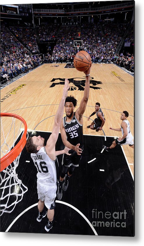 Marvin Bagley Iii Metal Print featuring the photograph San Antonio Spurs V Sacramento Kings #22 by Rocky Widner