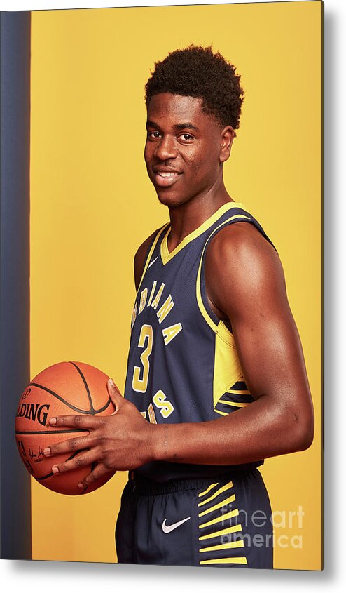 Aaron Holiday Metal Print featuring the photograph 2018 Nba Rookie Photo Shoot by Jennifer Pottheiser