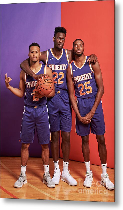 Mikal Bridges Metal Print featuring the photograph 2018 Nba Rookie Photo Shoot #251 by Jennifer Pottheiser