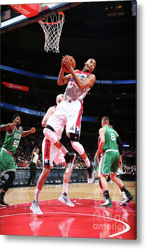 Nba Pro Basketball Metal Print featuring the photograph Boston Celtics V Washington Wizards by Ned Dishman