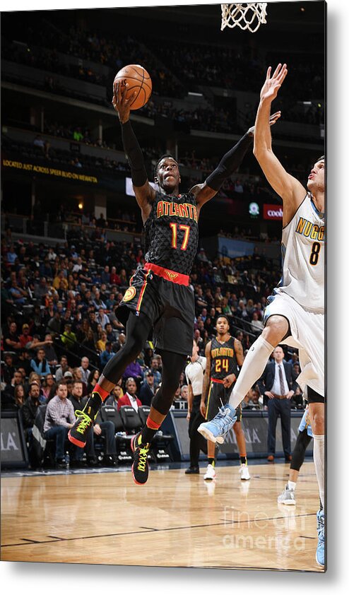 Dennis Schroder Metal Print featuring the photograph Atlanta Hawks V Denver Nuggets #3 by Garrett Ellwood