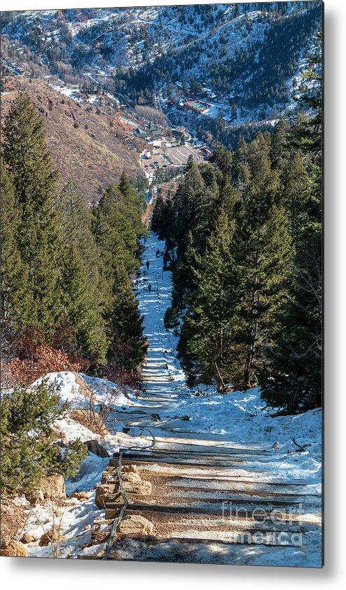 Incline Metal Print featuring the photograph Manitou Incline in Winter #4 by Steven Krull
