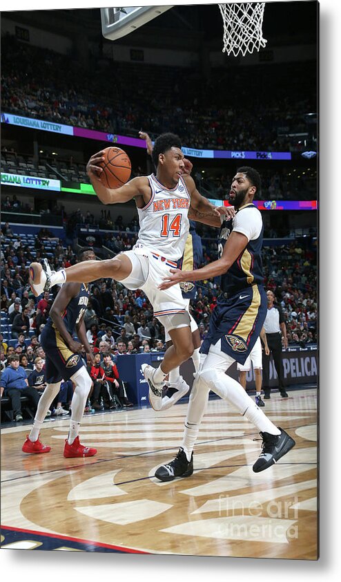 Allonzo Trier Metal Print featuring the photograph New York Knicks V New Orleans Pelicans by Layne Murdoch Jr.