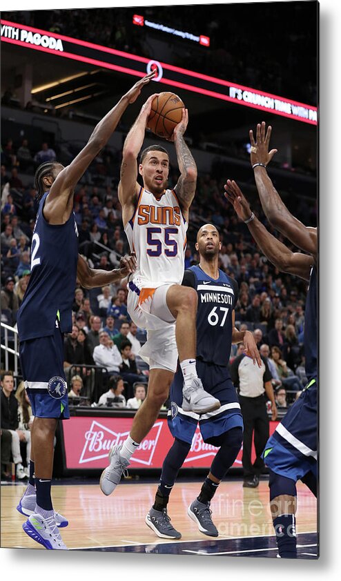Nba Pro Basketball Metal Print featuring the photograph Phoenix Suns V Minnesota Timberwolves by Jordan Johnson