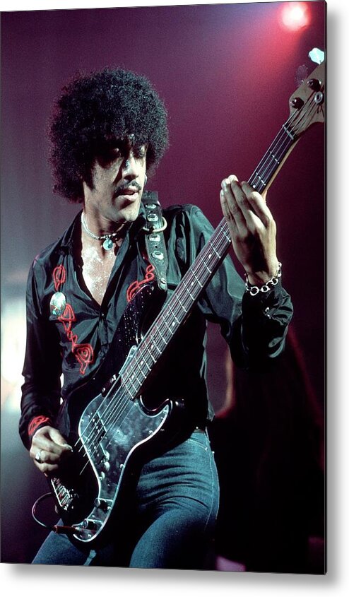 Heavy Metal Metal Print featuring the photograph Photo Of Phil Lynott And Thin Lizzy #3 by Erica Echenberg