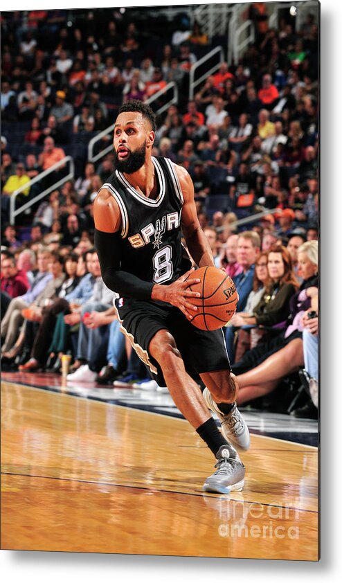 Patty Mills Metal Print featuring the photograph San Antonio Spurs V Phoenix Suns by Barry Gossage