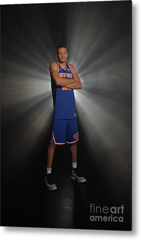 Kevin Knox Metal Print featuring the photograph 2018 Nba Rookie Photo Shoot #30 by Jesse D. Garrabrant
