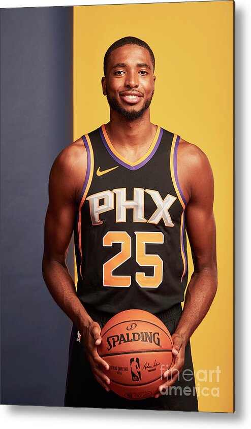 Mikal Bridges Metal Print featuring the photograph 2018 Nba Rookie Photo Shoot #332 by Jennifer Pottheiser