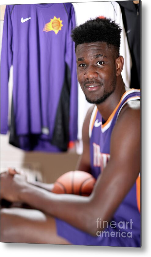 Deandre Ayton Metal Print featuring the photograph 2018 Nba Rookie Photo Shoot by Nathaniel S. Butler