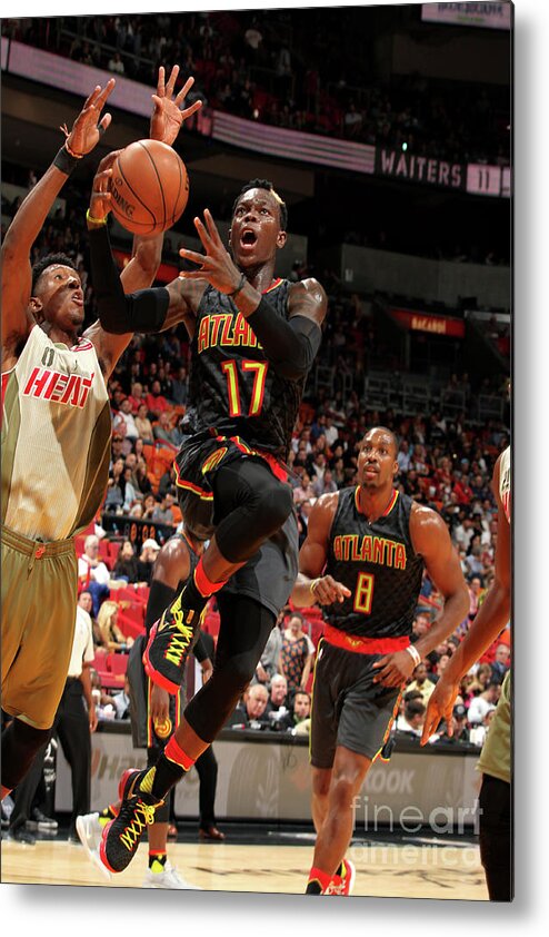 Nba Pro Basketball Metal Print featuring the photograph Atlanta Hawks V Miami Heat by Oscar Baldizon