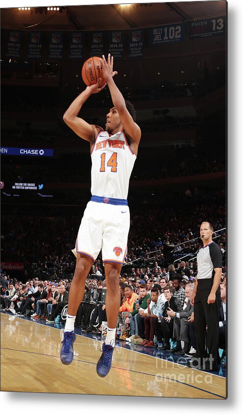 Allonzo Trier Metal Print featuring the photograph Atlanta Hawks V New York Knicks #4 by Nathaniel S. Butler